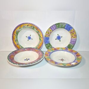 Sango The Sweet Shoppe Soup Pasta Bowls 8.75" Set of 4 Ceramic Serveware 3023-26